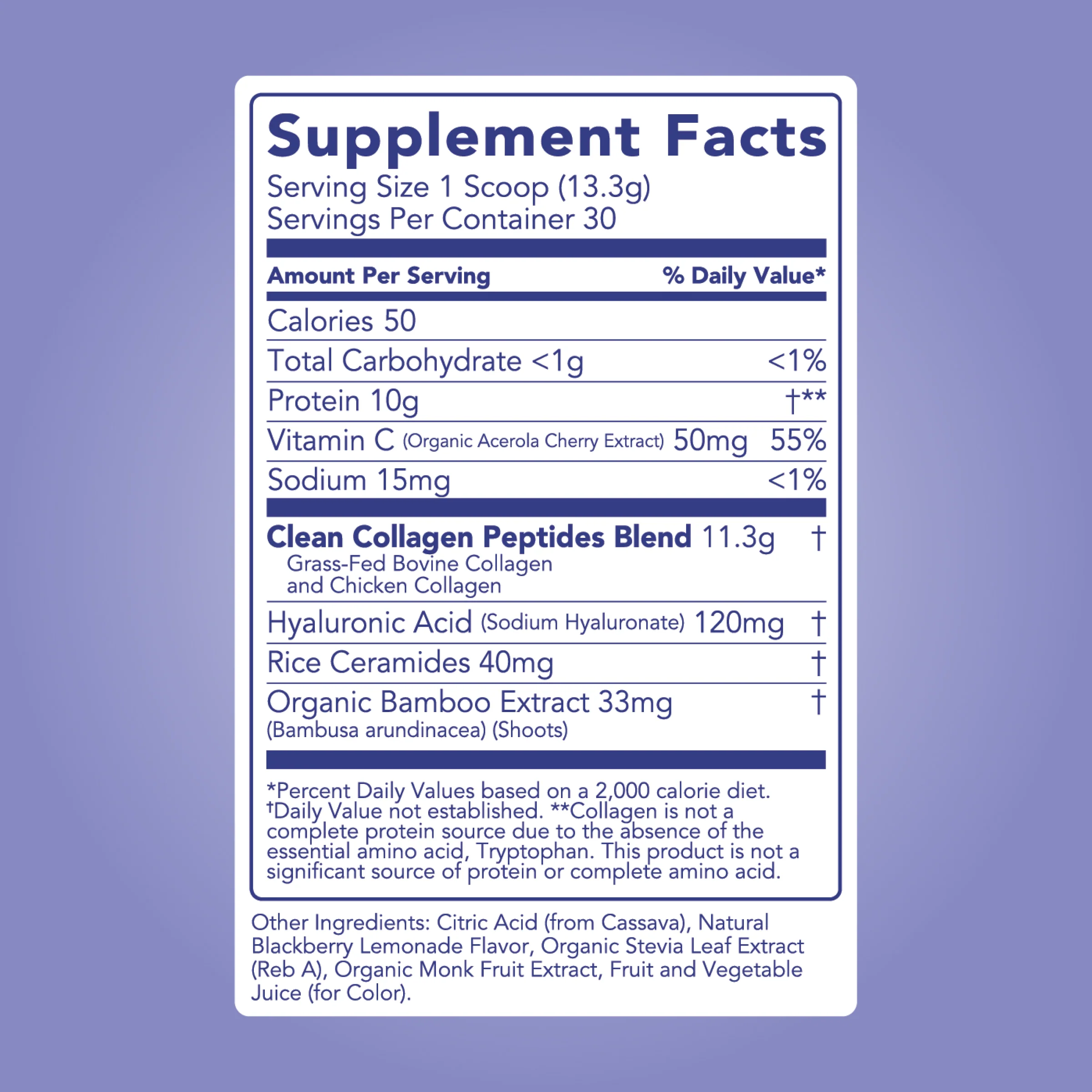Collagen + Beauty Blend: Blackberry Lemonade (30 Serving) - Image 5