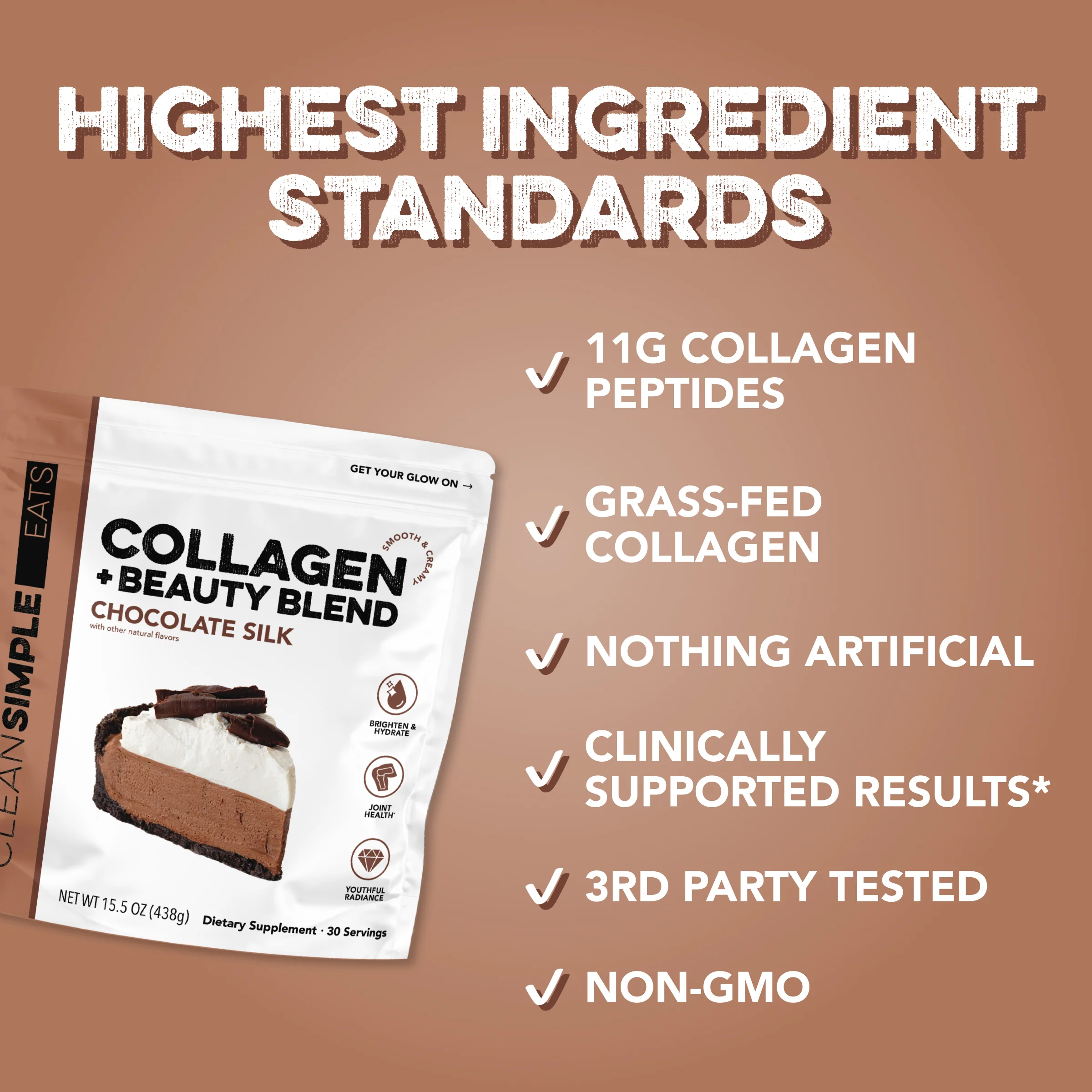 Collagen + Beauty Blend: Chocolate Silk (30 Serving) - Image 3