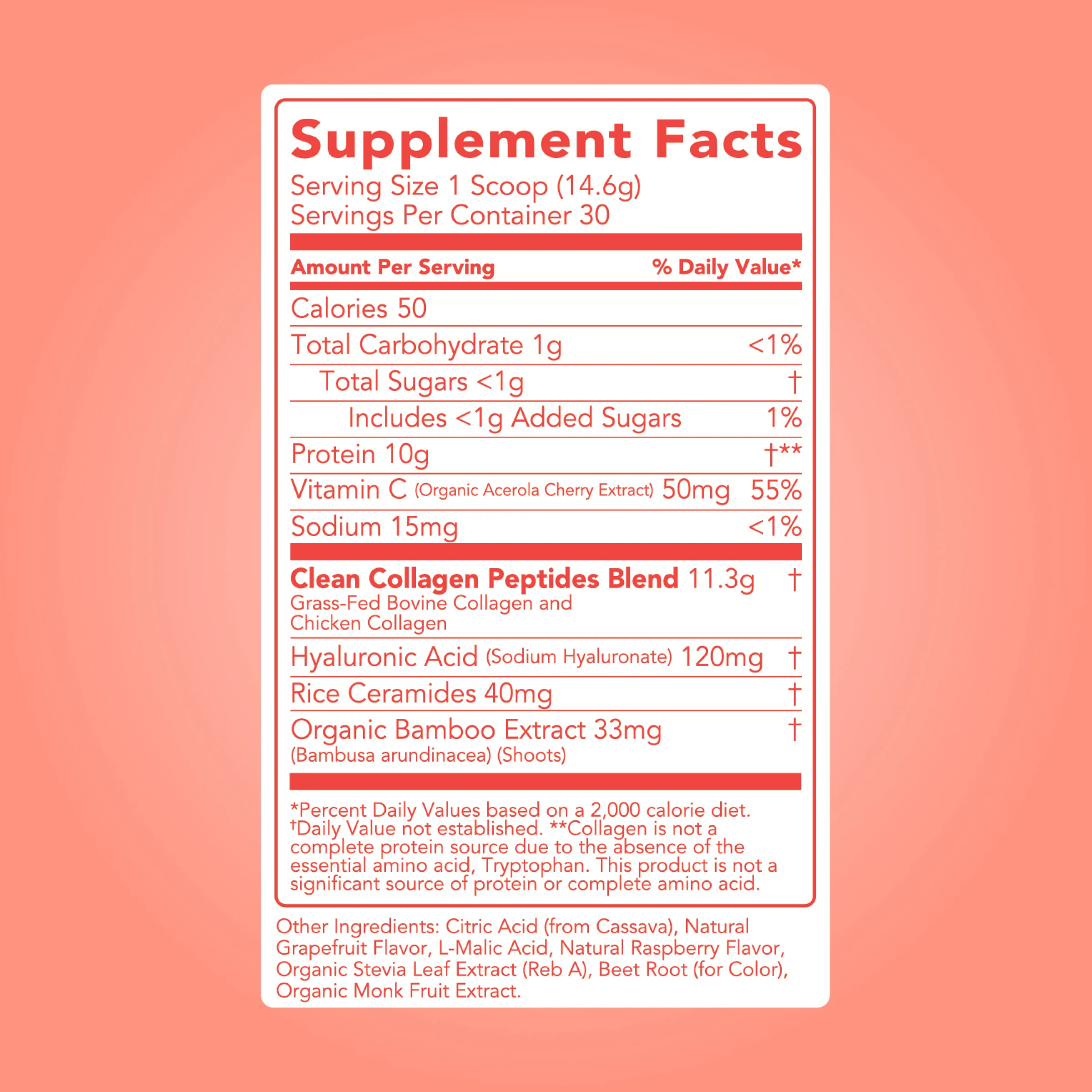 Collagen + Beauty Blend: Ruby Red Raspberry (30 Serving) - Image 5