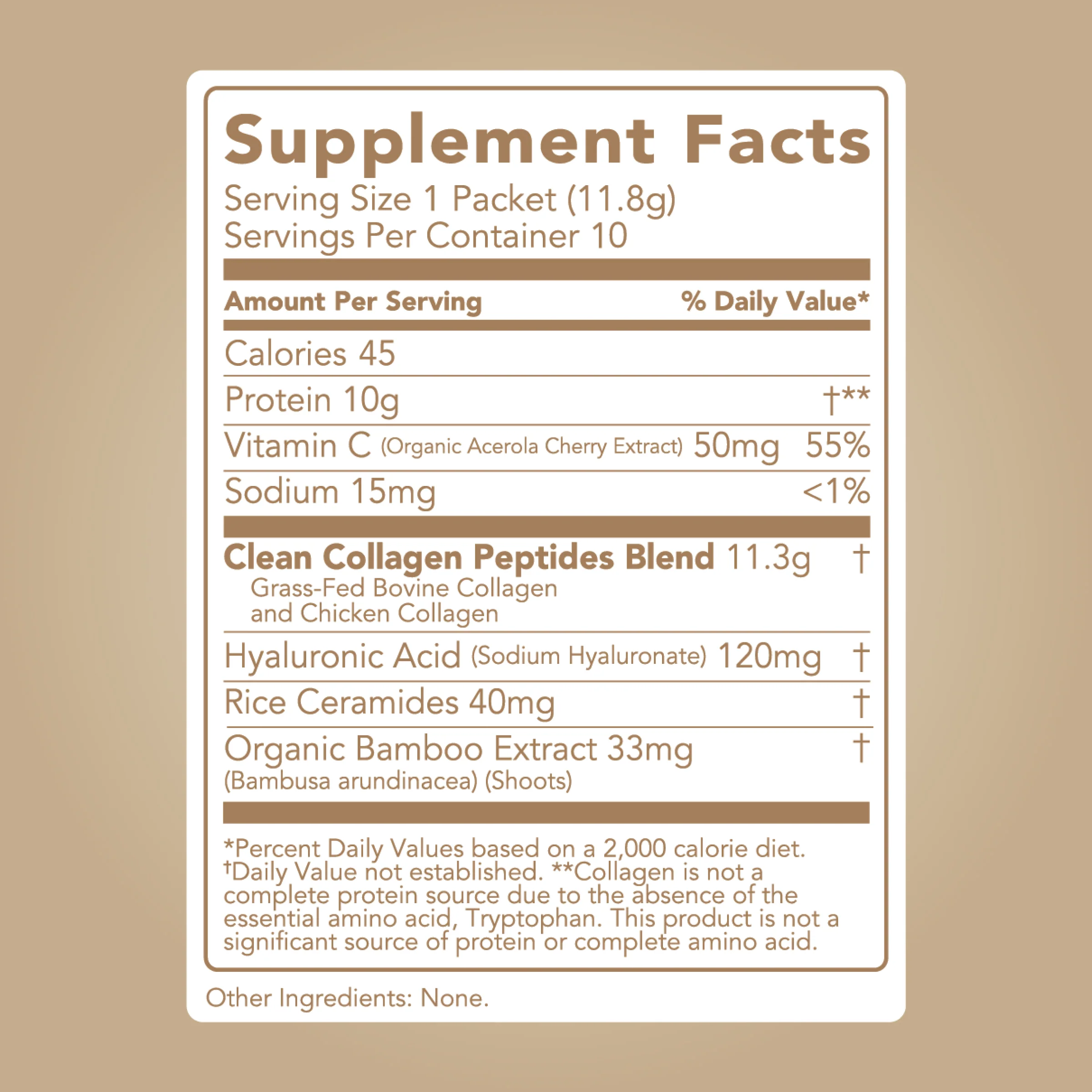 Collagen + Beauty Blend: Unflavored (10 Single Serving Stick Pack) - Image 5
