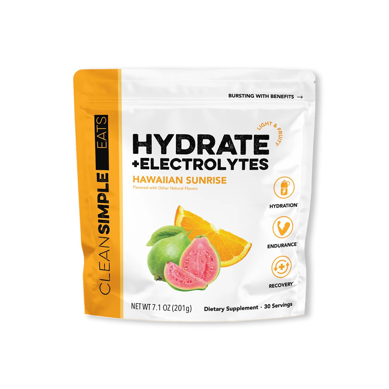 Hydrate + Electrolytes: Hawaiian Sunrise (30 Serving Bag)