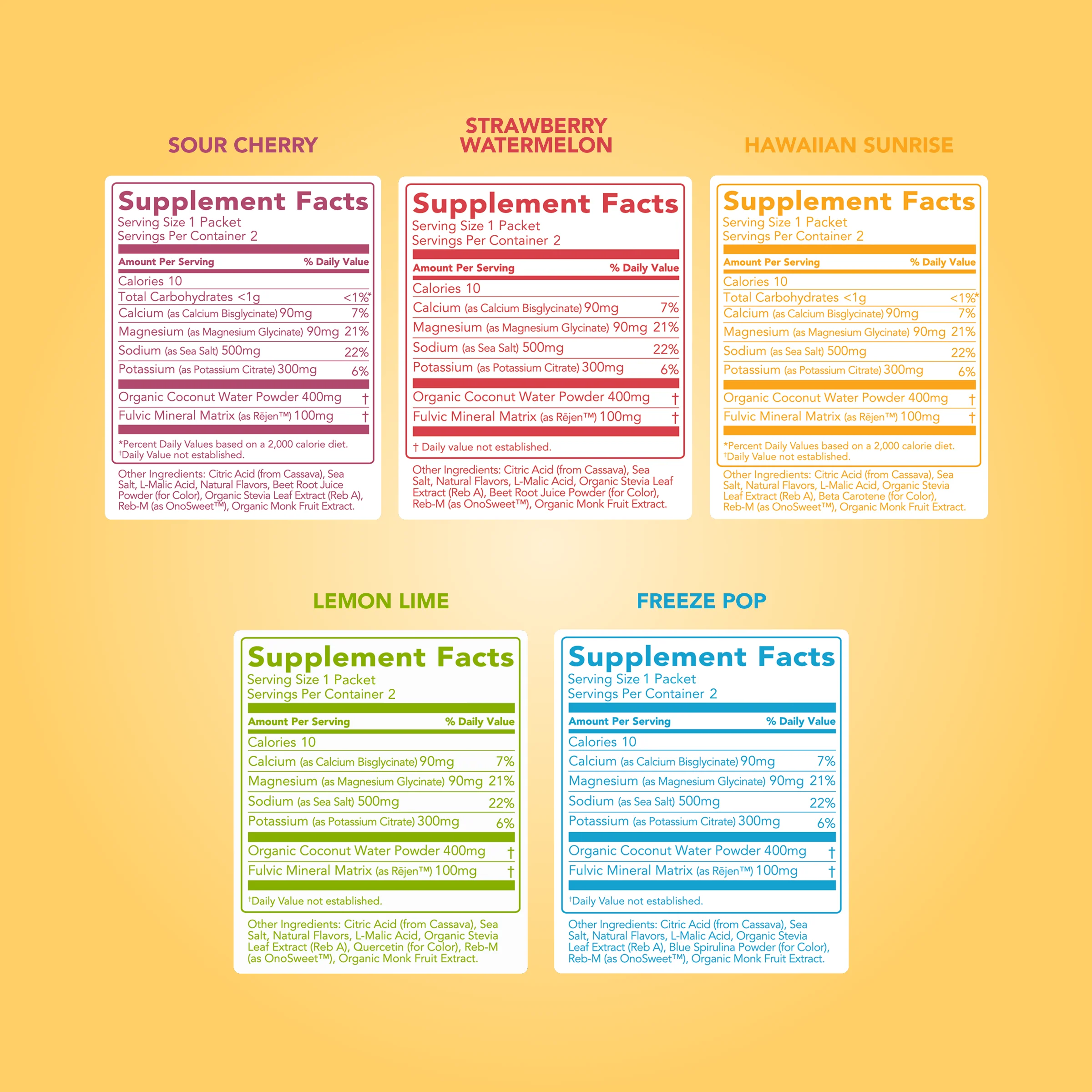Hydrate + Electrolytes: Variety Pack (10 Single Serving Stick Packs) - Image 5