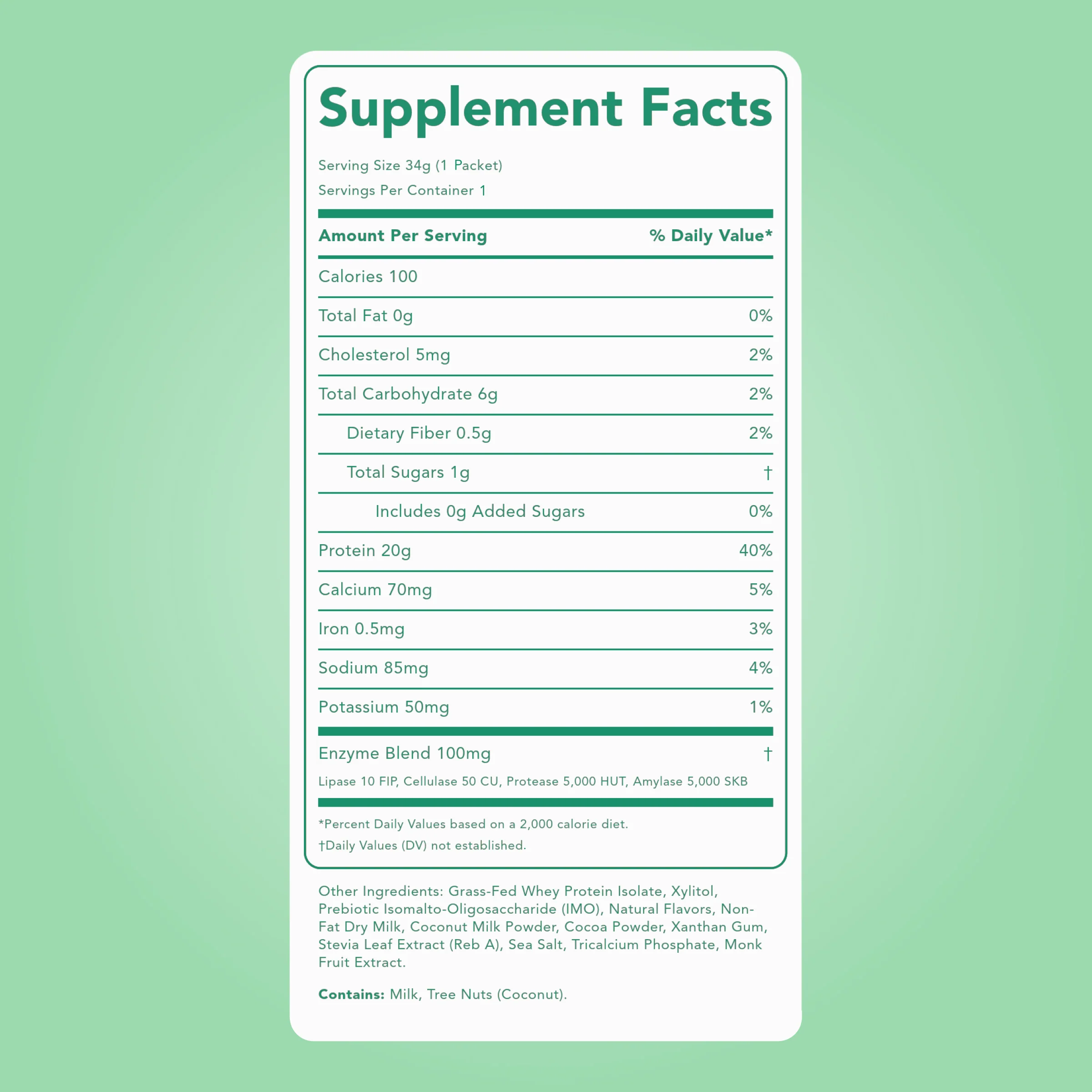 Protein Powder: Mint Chocolate Cookie (Single Serving Stick Pack Sample) - Image 5